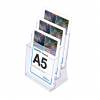 4 × 1/3 A4 Spritzguss-Prospekthalter Tisch/Wand - 5