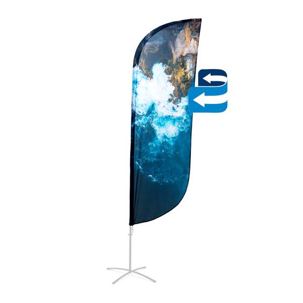 Beachflag Alu Paddel Print 86 x 162 cm Doppelseitig