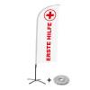 Beachflag Alu Wind Komplett-Set Erste Hilfe Englisch ECO - 3