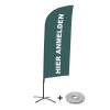 Beachflag Alu Wind Komplett-Set Hier Anmelden Rot Deutsch ECO - 2