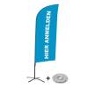 Beachflag Alu Wind Komplett-Set Hier Anmelden Blau Deutsch ECO - 5