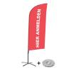 Beachflag Alu Wind Komplett-Set Hier Anmelden Rot Englisch Kreuzständer - 8