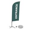 Beachflag Alu Wind Komplett-Set Eingang Rot Deutsch ECO - 1