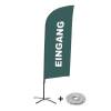 Beachflag Alu Wind Komplett-Set Eingang Blau Deutsch Kreuzständer - 2