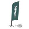 Beachflag Alu Wind Komplett-Set Eingang Rot Deutsch ECO - 3