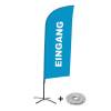 Beachflag Alu Wind Komplett-Set Eingang Grau Deutsch Kreuzständer - 5