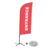 Beachflag Alu Wind Komplett-Set Eingang Rot Deutsch ECO - 7