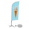 Beachflag Alu Wind Komplett-Set Eis Kreuzständer - 1