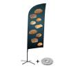 Beachflag Alu Wind Komplett-Set Brot - 1