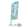 Beachflag Alu Wind Komplett-Set Frischer Fisch Französisch - 1