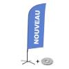 Beachflag Alu Wind Komplett-Set Neu Lila Französisch - 1