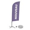 Beachflag Alu Wind Komplett-Set Neu Lila Englisch Kreuzständer - 4