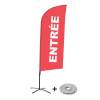 Beachflag Alu Wind Komplett-Set Eingang Blau Deutsch ECO - 10