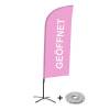 Beachflag Alu Wind Komplett-Set Geöffnet Gelb Englisch - 8