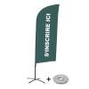 Beachflag Alu Wind Komplett-Set Hier Anmelden Blau Englisch - 12