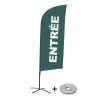 Beachflag Alu Wind Komplett-Set Eingang Grau Deutsch - 12