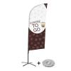 Beachflag Alu Wind Komplett-Set Kaffee To Go Deutsch ECO - 2