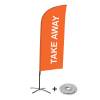 Beachflag Alu Wind Komplett-Set Take Away Orange Französisch - 7