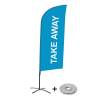 Beachflag Alu Wind Komplett-Set Take Away Blau Französisch - 9