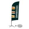 Beachflag Alu Wind Komplett-Set Sandwiches Französisch ECO - 2