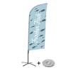 Beachflag Alu Wind Komplett-Set Frischer Fisch Deutsch Kreuzständer - 3