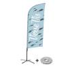 Beachflag Alu Wind Komplett-Set Frischer Fisch Französisch ECO - 0