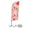 Beachflag Alu Wind Komplett-Set Smoothies Wassermelone ECO - 1