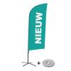 Beachflag Alu Wind Komplett-Set Neu Blau Deutsch - 12