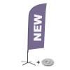 Beachflag Alu Wind Komplett-Set Neu Blau Deutsch - 16