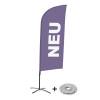 Beachflag Alu Wind Komplett-Set Neu Blau Englisch - 17