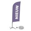 Beachflag Alu Wind Komplett-Set Neu Blau Deutsch - 18