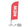 Beachflag Alu Wind Komplett-Set Neu Rot Deutsch - 19