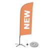 Beachflag Alu Wind Komplett-Set Neu Orange Französisch - 22