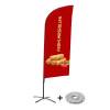 Beachflag Alu Wind Komplett-Set Frühlingsrollen Deutsch Kreuzständer - 2