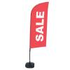 Beachflag Alu Wind Komplett-Set Sale Rot Französisch - 3