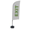 Beachflag Alu Wind Komplett-Set Exit Grau Englisch ECO - 4