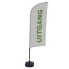 Beachflag Alu Wind Komplett-Set Exit Grau Englisch ECO - 8