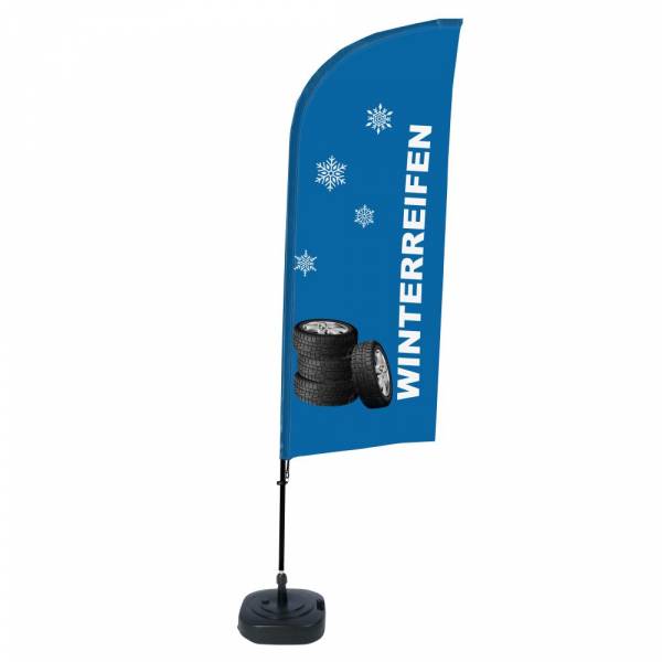 Beachflag Alu Wind Komplett-Set Winterreifen Deutsch