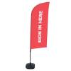 Beach Flag Alu Wind Set 310 With Water Tank Design Sign In Here - 1