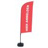 Beachflag Alu Wind Komplett-Set Hier Anmelden Blau Deutsch - 26