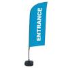 Beachflag Alu Wind Komplett-Set Eingang Blau Englisch ECO - 18