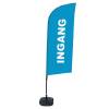 Beachflag Alu Wind Komplett-Set Eingang Grau Deutsch ECO - 22