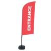 Beachflag Alu Wind Komplett-Set Eingang Rot Englisch - 25