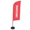 Beachflag Alu Wind Komplett-Set Eingang Grau Deutsch ECO - 28