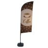 Beachflag Alu Wind Komplett-Set Kaffee Englisch ECO - 4