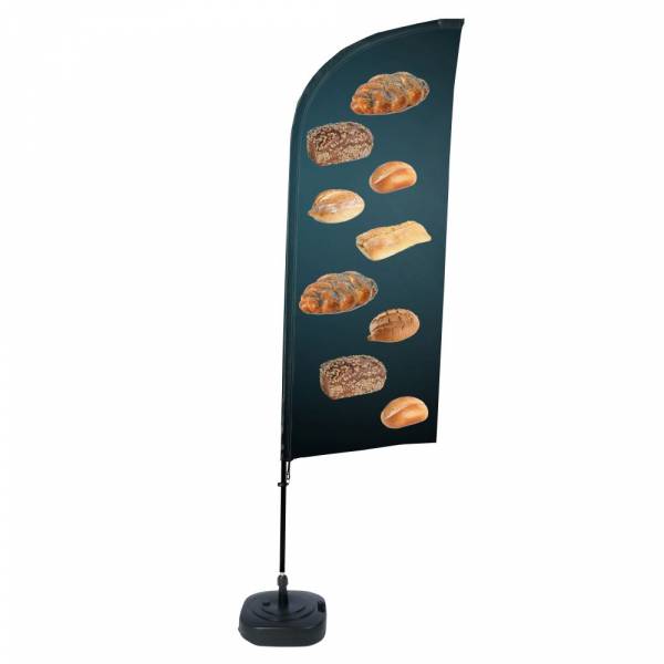 Beachflag Alu Wind Komplett-Set Brot