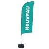 Beachflag Alu Wind Komplett-Set Neu Türkis Niederländisch - 0