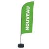 Beachflag Alu Wind Komplett-Set Neu Orange Englisch - 26