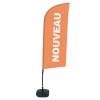 Beachflag Alu Wind Komplett-Set Neu Orange Französisch - 29