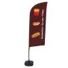 Beachflag Alu Wind Komplett-Set Snacks Französisch - 4